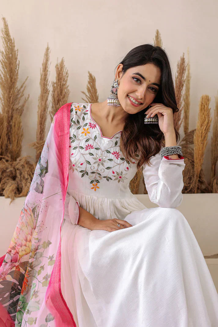 FESTIVAL SPECIAL CHINON GOWN WITH DUPATTAPFAB146)