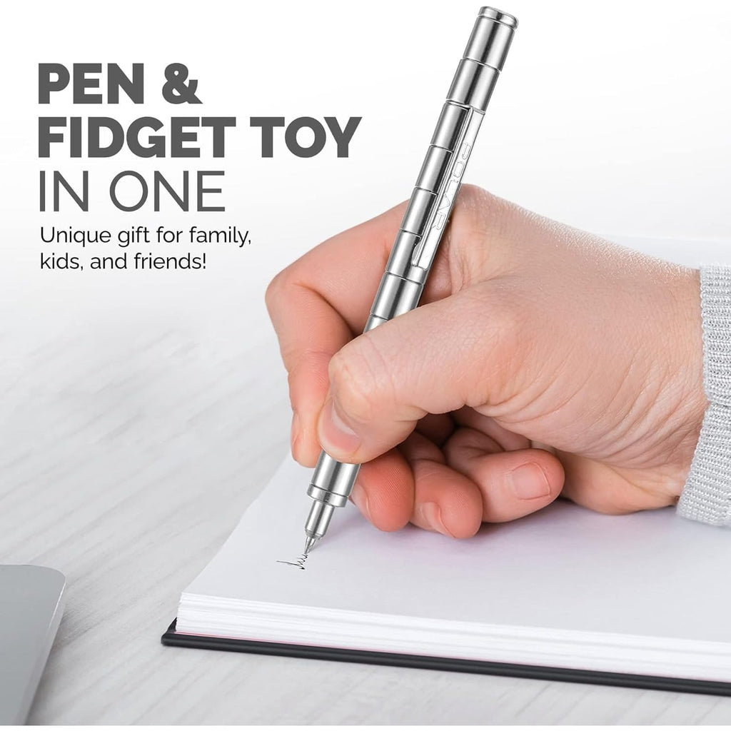 Magnetic Fidget Pen - Decompression Focus Toy With Magnetic Rings and Steel Balls, Stress Relief Creative