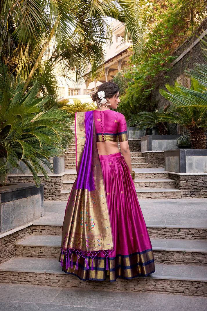 JEQUARD SILK PAITHANI LEHENGA CHOLI WITH DUPATTAPFAB165)(03)