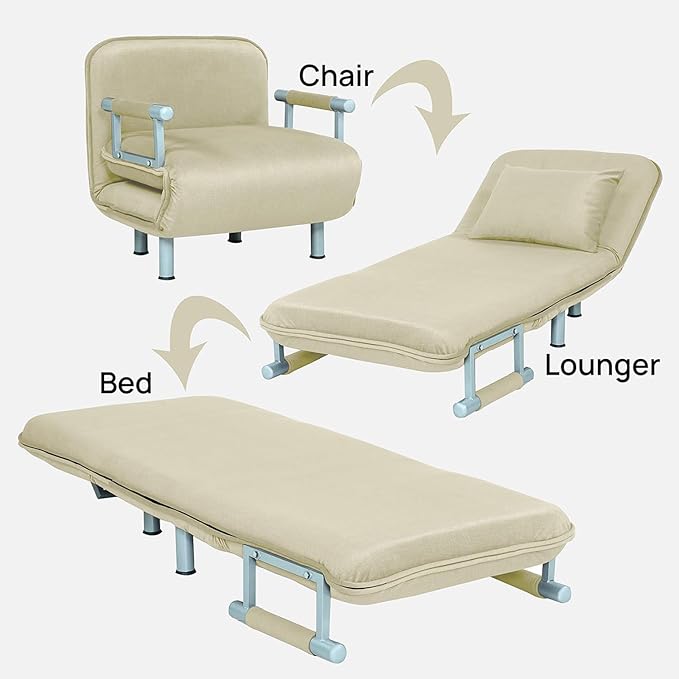 Multifunctional Foldable Sofa Cum Bed multicolor