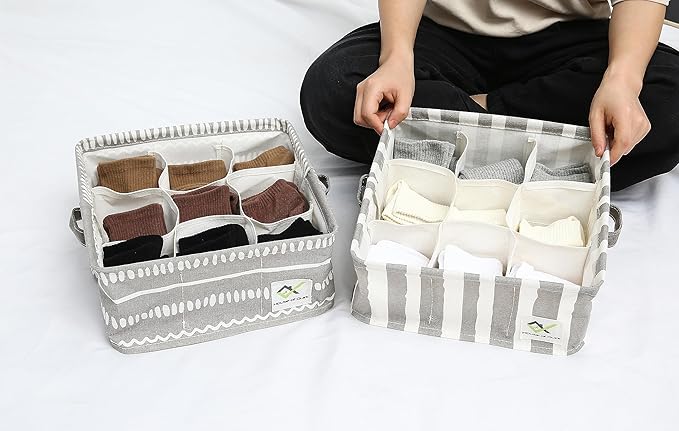 9 Grid Waterproof Cotton Linen Organizer (Pack of 2) - salesmania