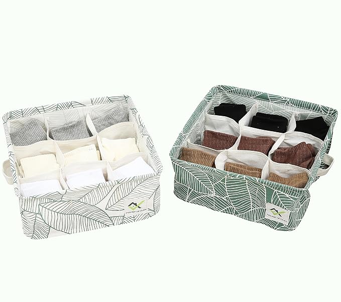 9 Grid Waterproof Cotton Linen Organizer (Pack of 2) - salesmania