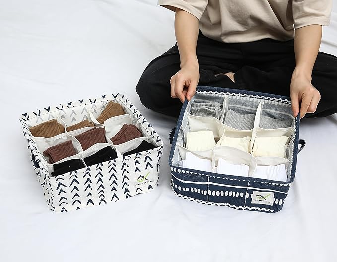 9 Grid Waterproof Cotton Linen Organizer (Pack of 2) - salesmania