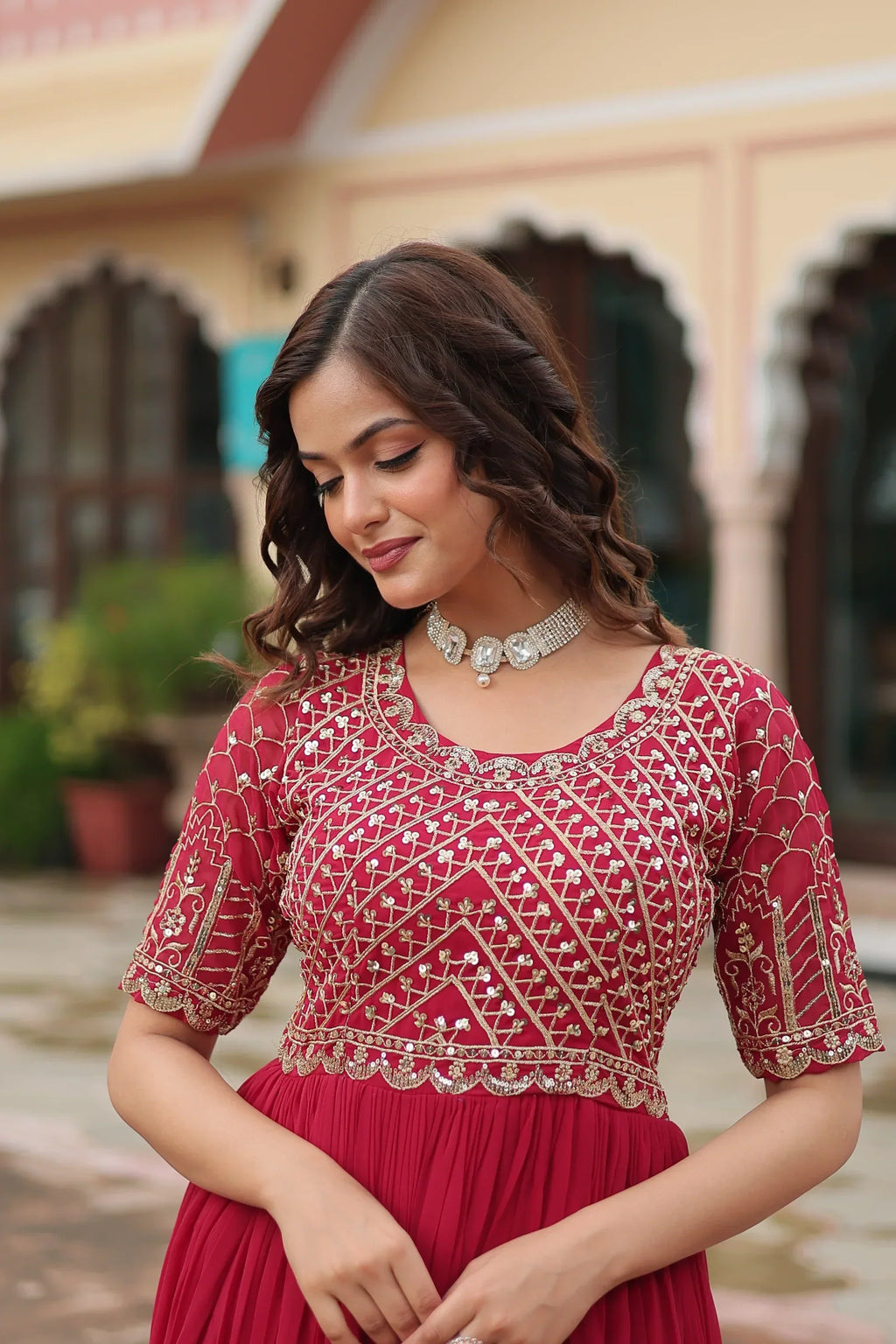 FESTIVE SPECIAL DESIGNER GOWNPFAB145)