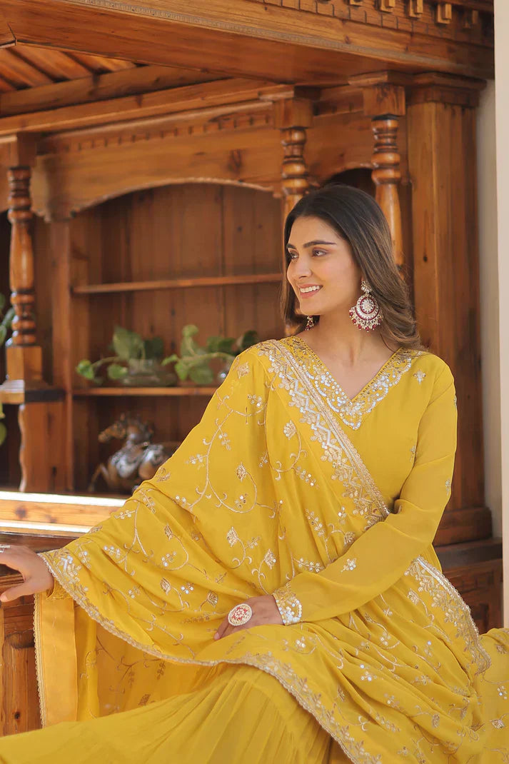 premium gown with dupattaPFAB115)