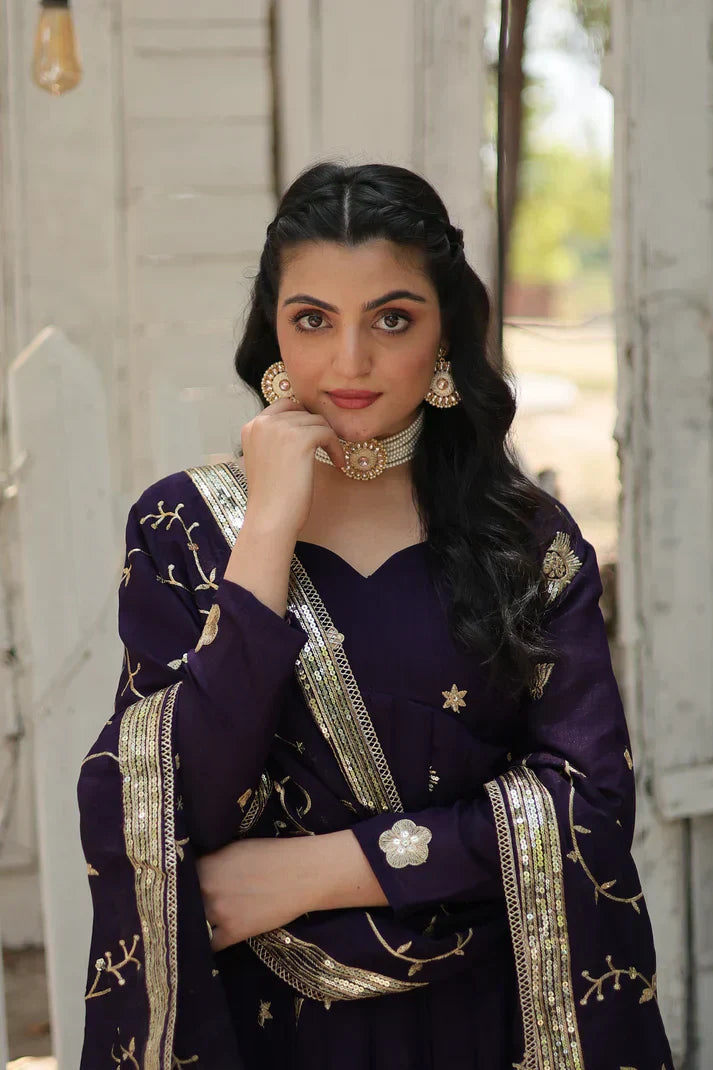 PREMIUM DESIGNER GOWN WITH DUPATTAPFAB144)