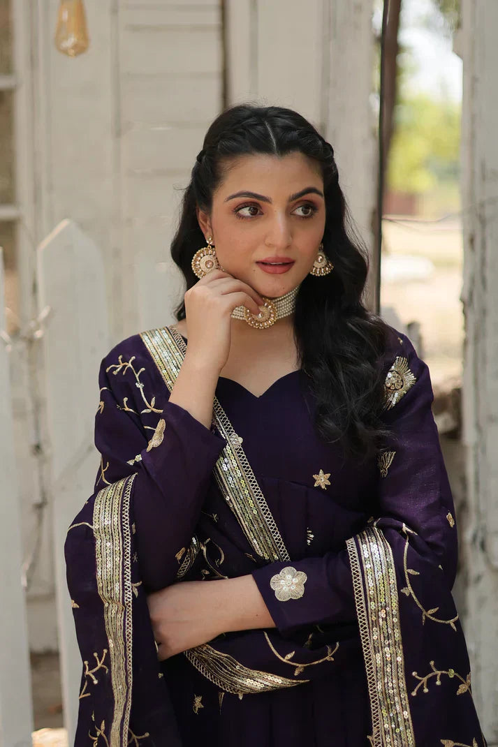 PREMIUM DESIGNER GOWN WITH DUPATTAPFAB144)