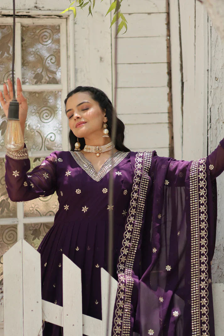 PREMIUM DESIGNER GOWN WITH DUPATTAPFAB124)