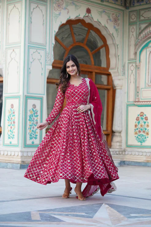 PREMIUM GOWN-WITH-DUPATTA COLLECTIONS PFAB141)