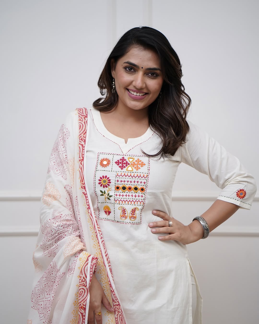 💃 BEAUTIFUL HEAVY COTTON KURTA PANT WITH DUPATTA SET 💃💃💃(PFAB171)