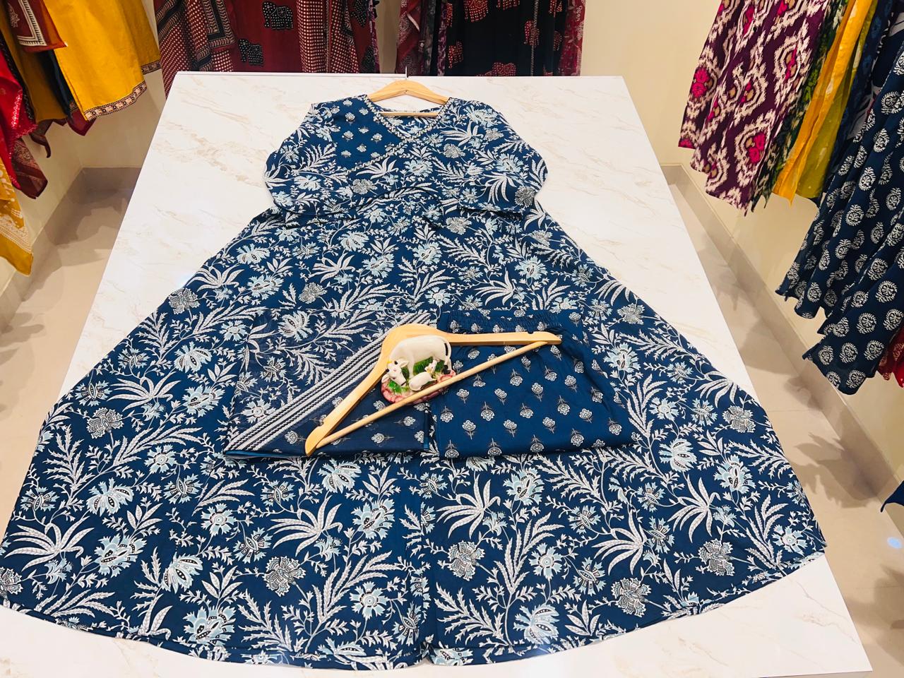 New Anarkali kurta set with Angrakha style (PFAB1451)