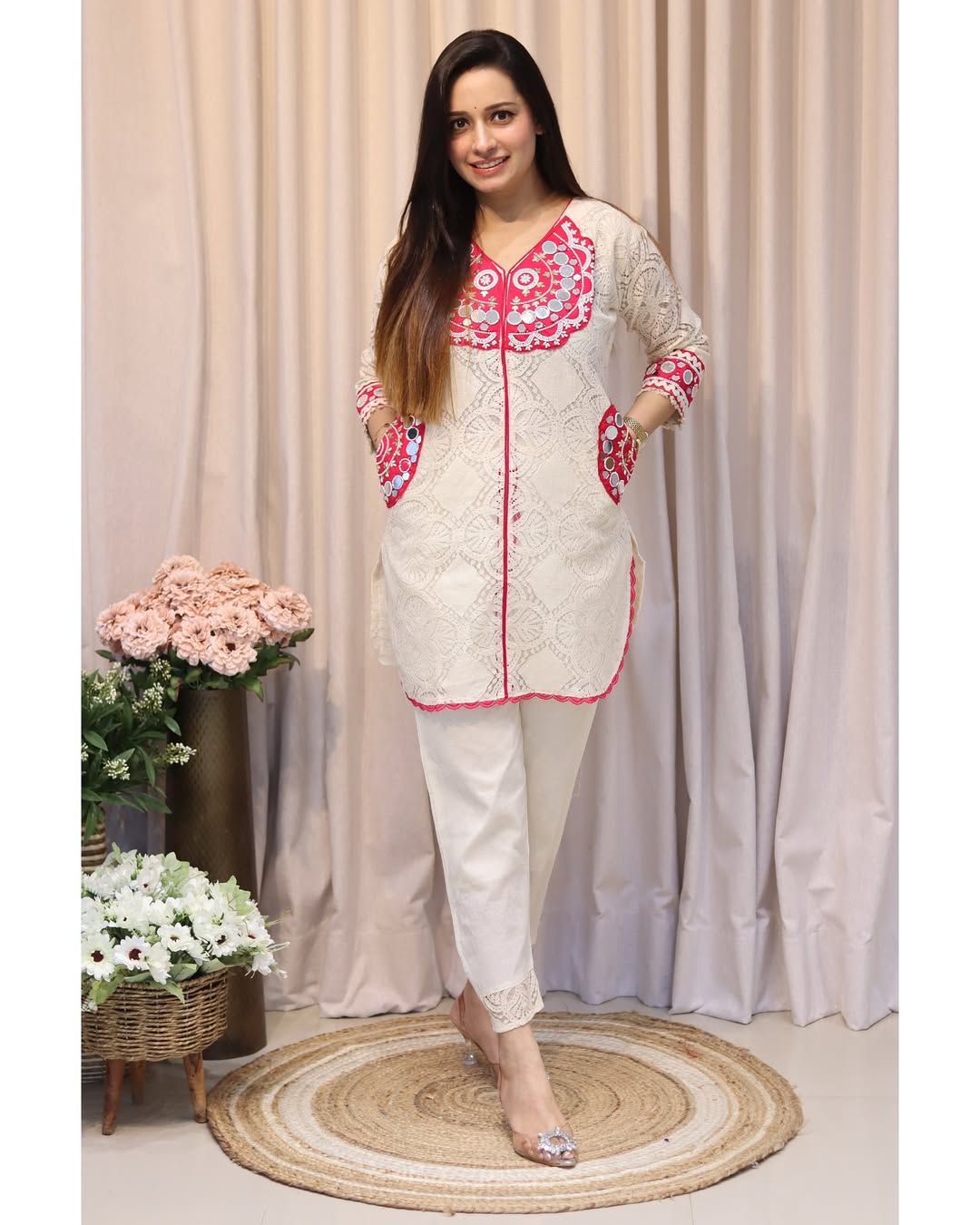 💃cotton shiffle Cord Set (PFAB1130)