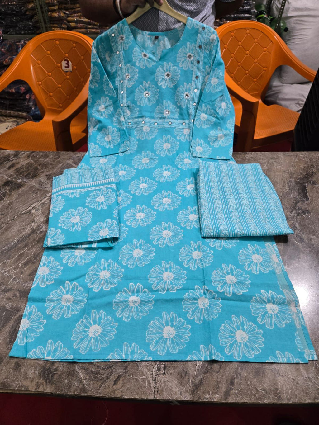 Presenting Beautiful Heavy quality cotton Fabric designer festive wear frock style(PFAB1464)