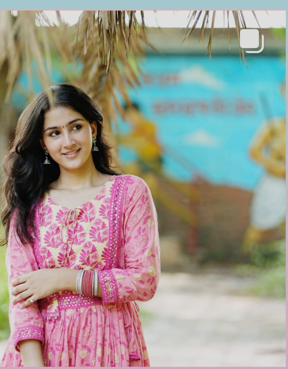 Beautiful Heavy quality cotton Fabric designer festive wear frock style kurti with pattern pant with mirror work(PFAB1465)