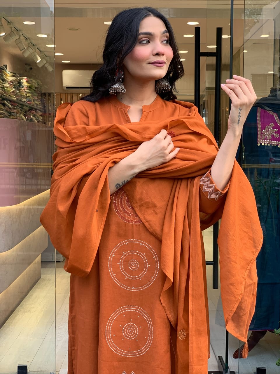 💥LAUNCHING COTTON KURTA PANT AND DUPATTA SET💥 (PFAB1488)