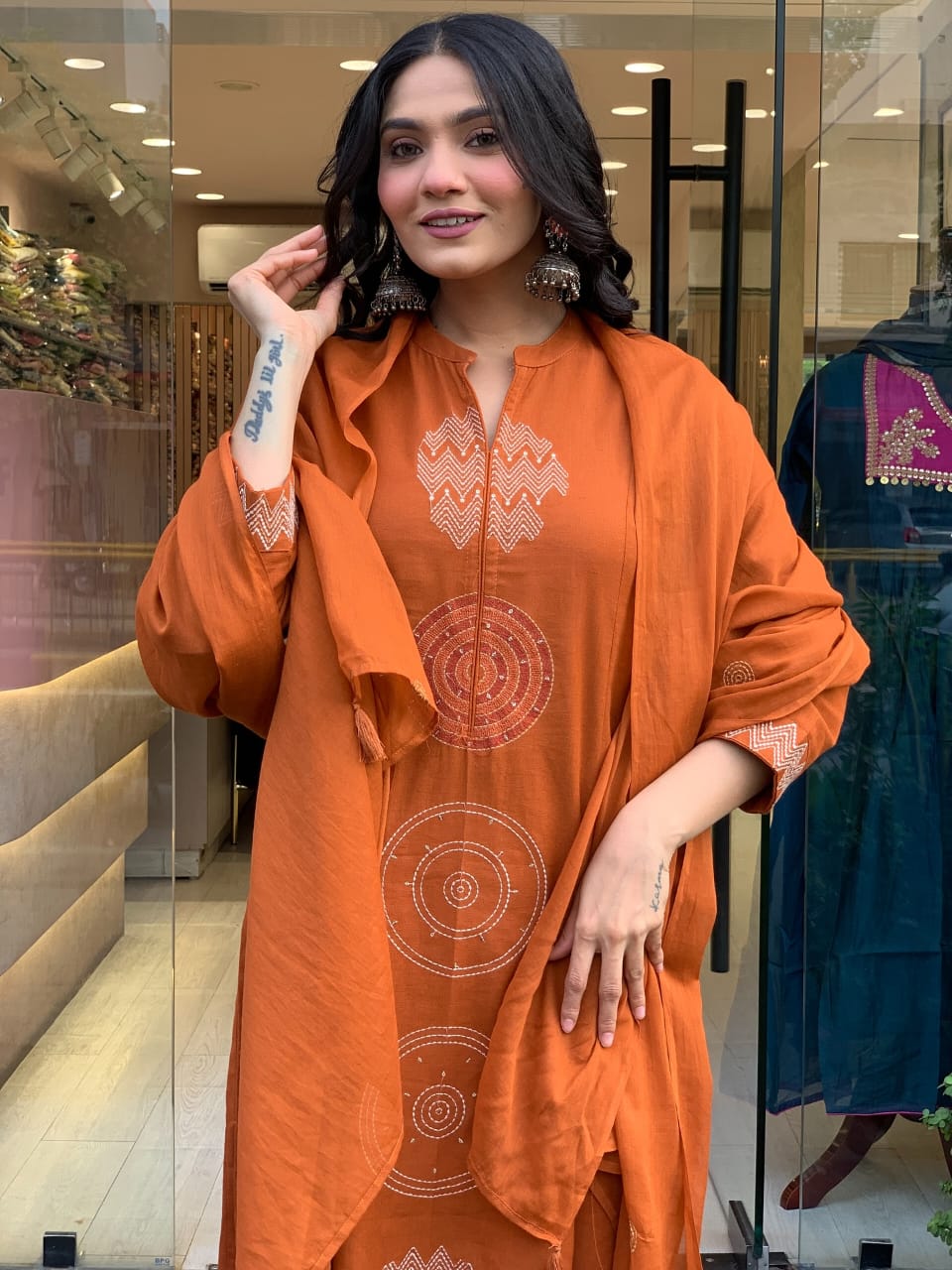 💥LAUNCHING COTTON KURTA PANT AND DUPATTA SET💥 (PFAB1488)