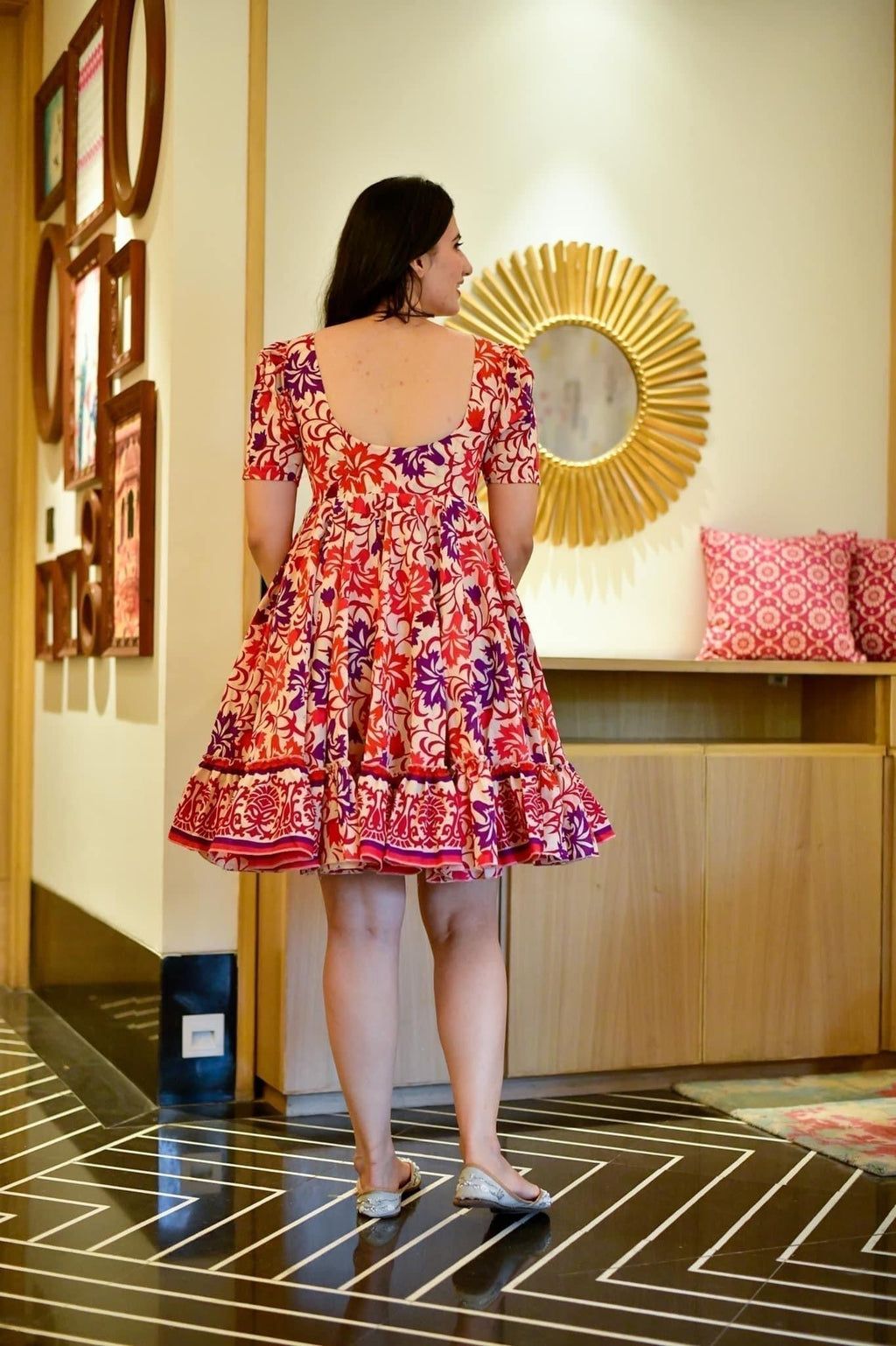 aalia floral cotton dress - salesmania