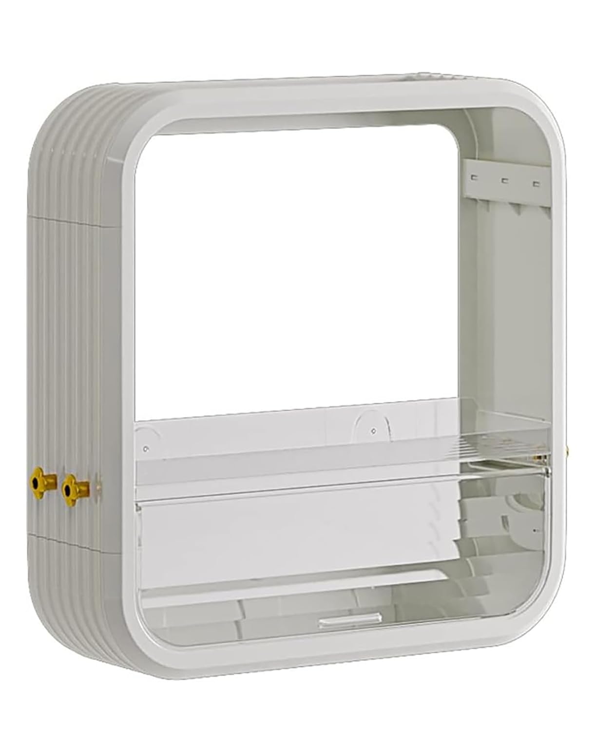 Bathroom Shelves Cabinet Organizer Transparent (White) - salesmania
