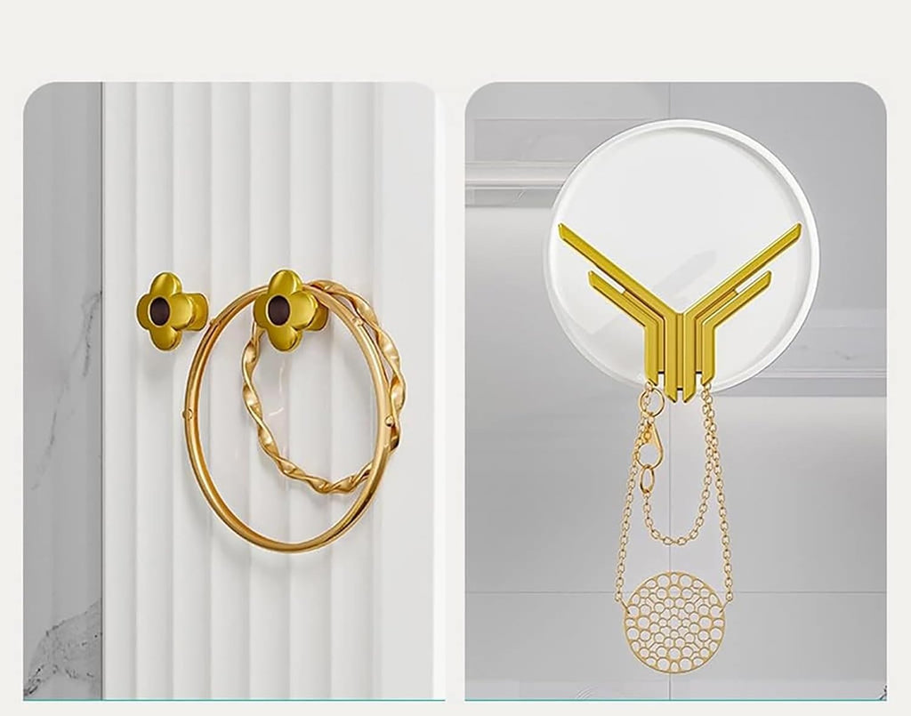 Bathroom Shelves Cabinet Organizer Transparent (White) - salesmania