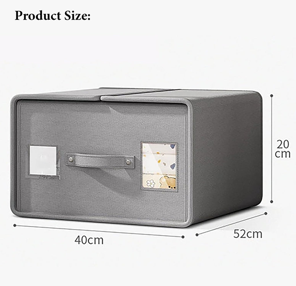 Bed Sheet and Clothes Storage Bags – Non - Woven (Large Grey, Pack of 1) - salesmania