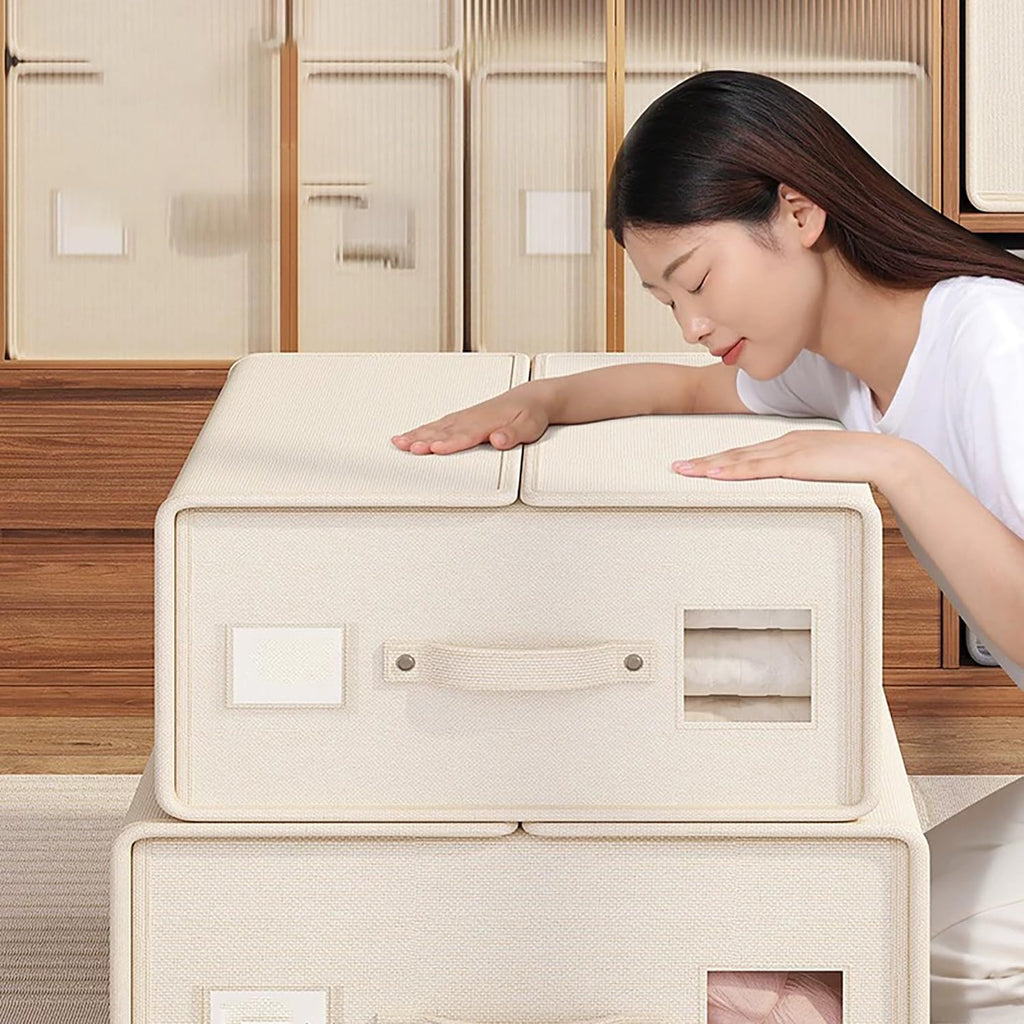 Bed Sheet and Clothes Storage Bags – Non - Woven (Large Grey, Pack of 1) - salesmania