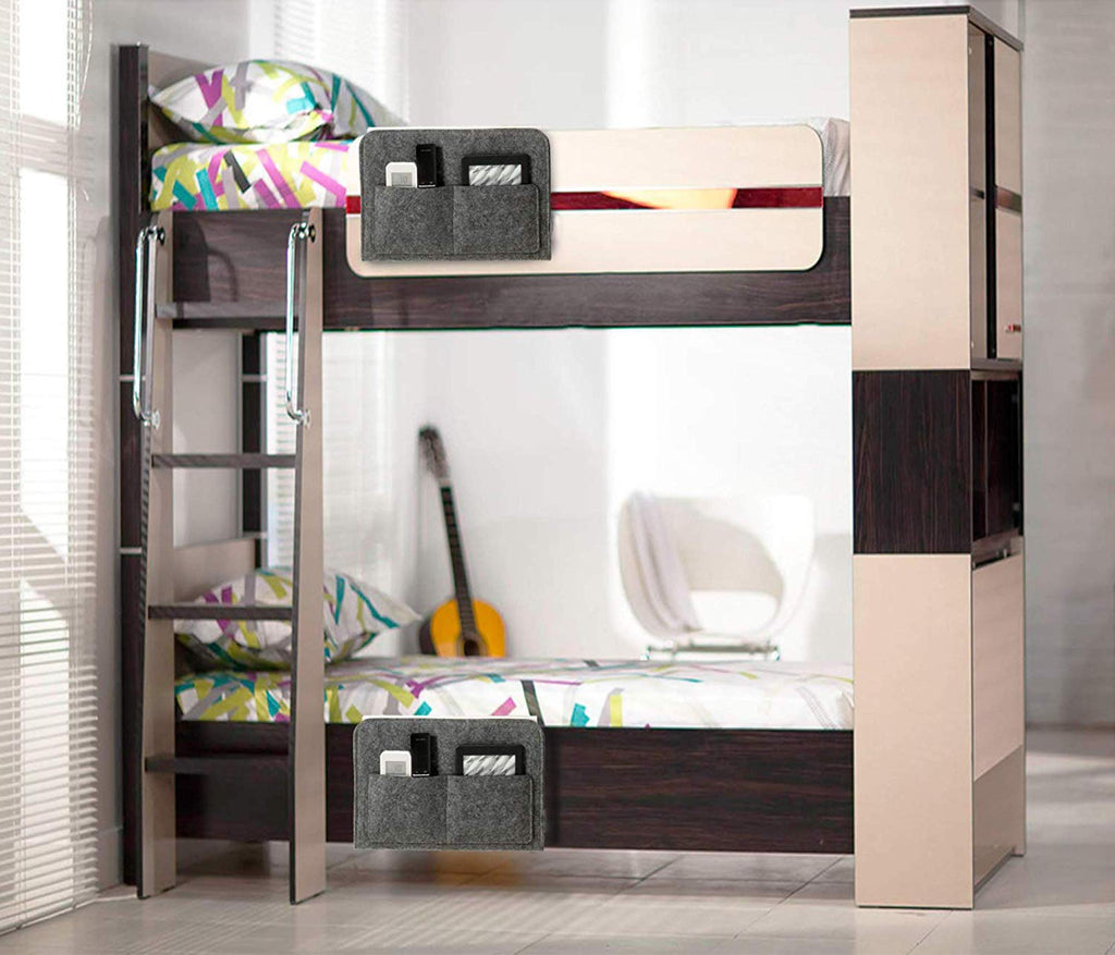 Bedside Caddy Bed Hanging Organizer (32 cm x 1.5 cm x 21 cm, Grey) - salesmania