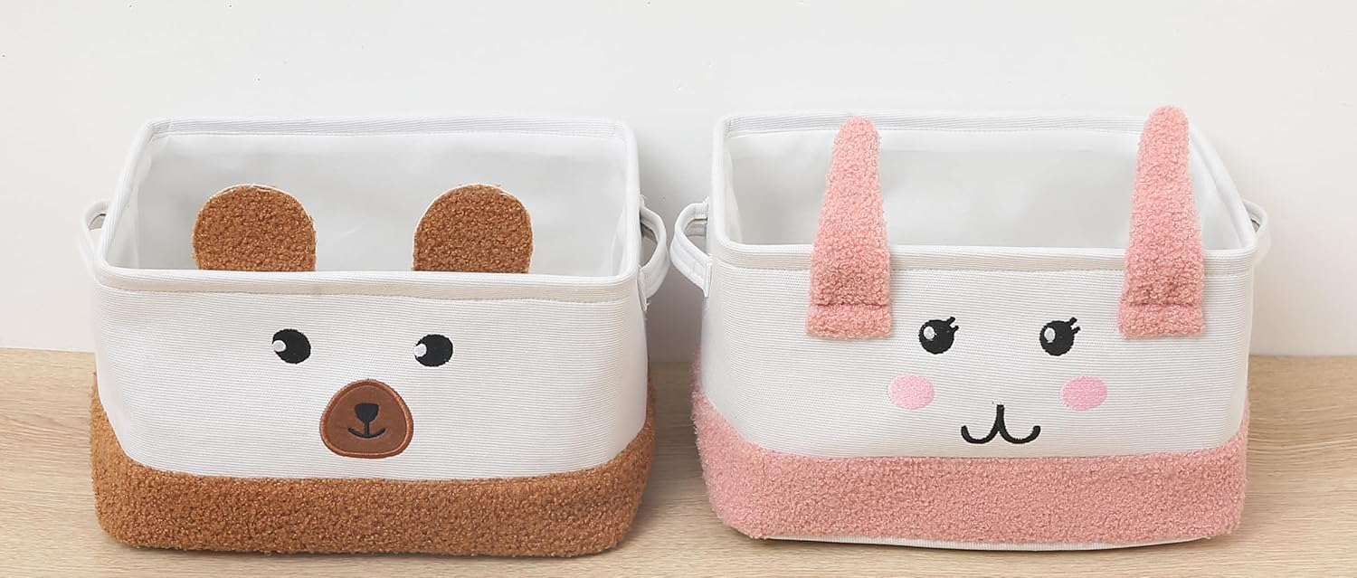 Collapsible Rectangle Storage Baskets Cute Kids Toys Storage - salesmania