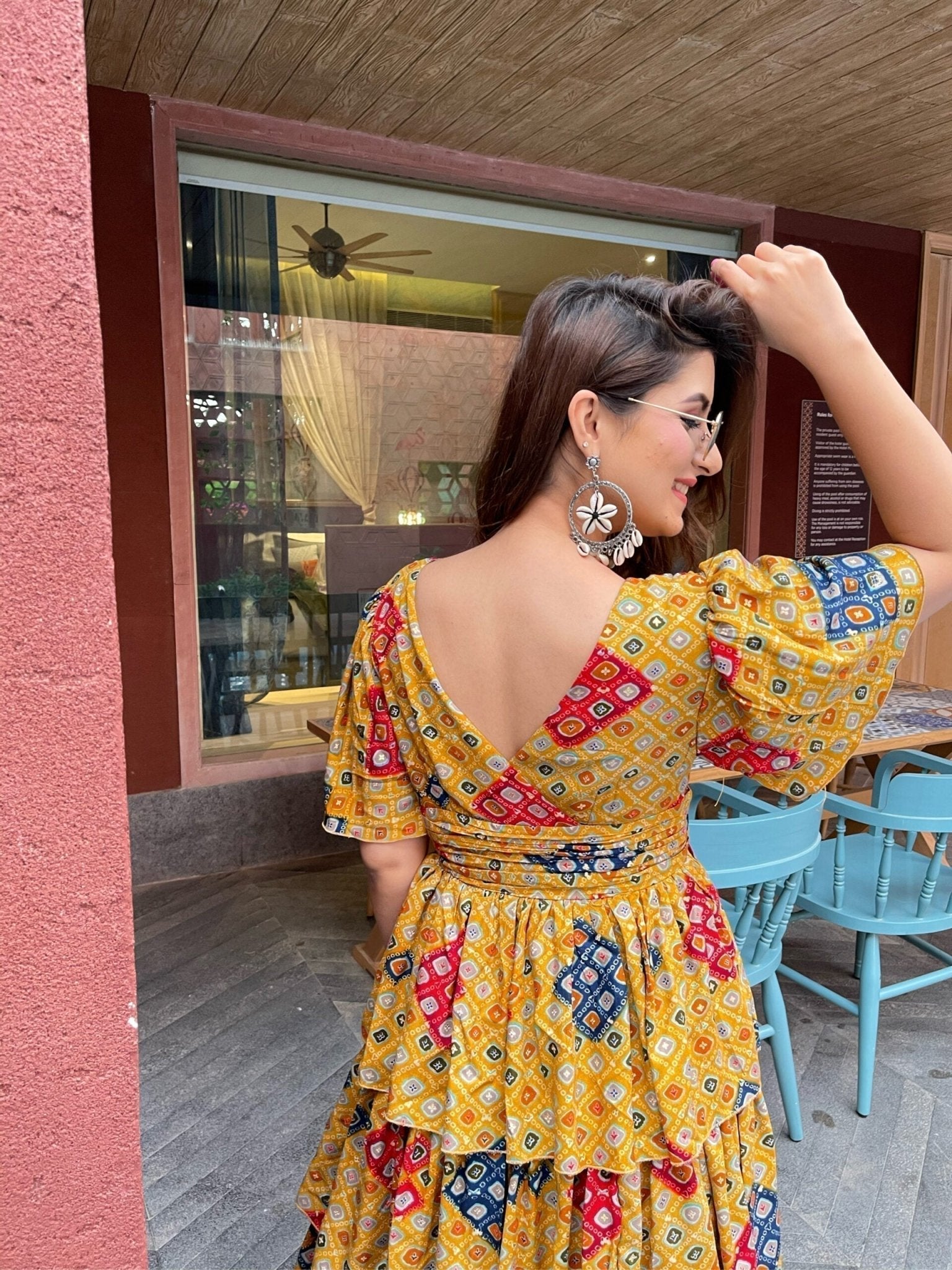 Danika bandhej knee length dress - salesmania