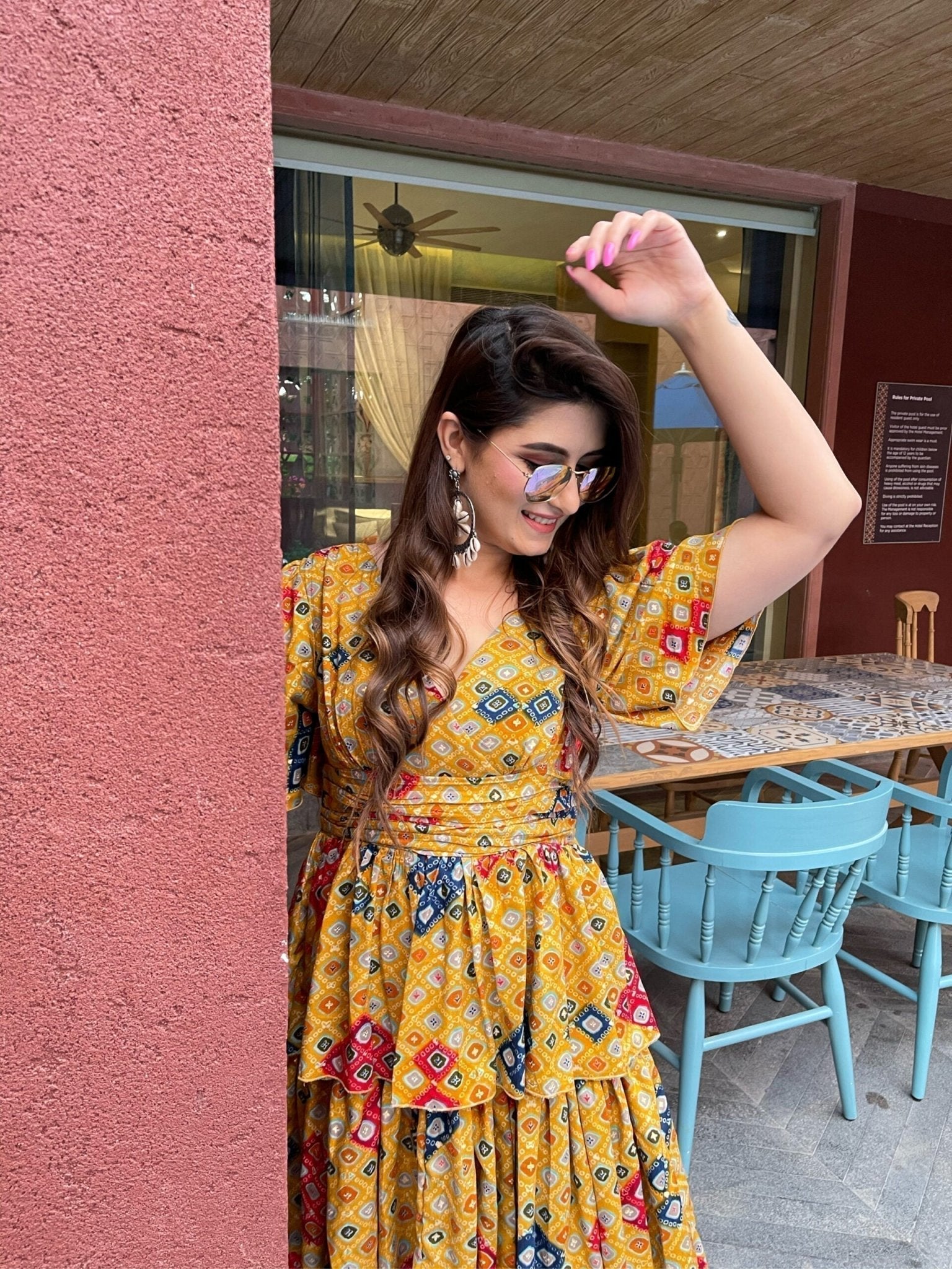 Danika bandhej knee length dress - salesmania