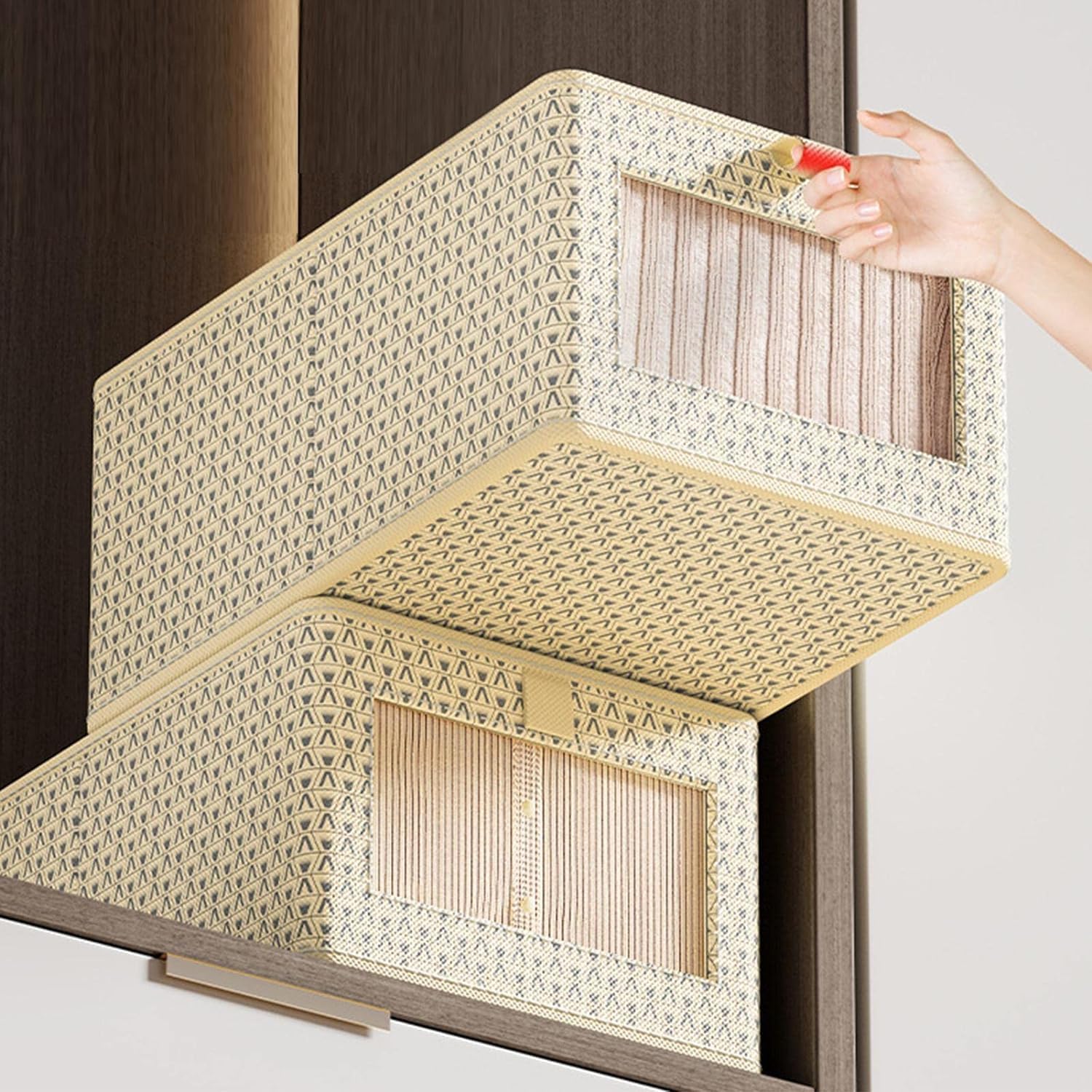 Durable and Versatile Closet Organizers - Beige Print - salesmania