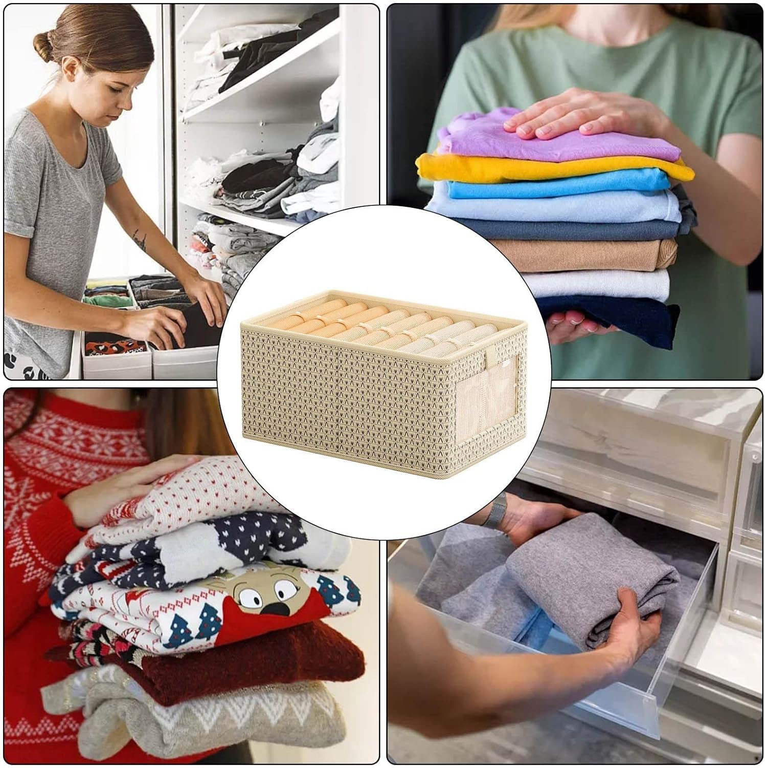 Durable and Versatile Closet Organizers - Beige Print - salesmania