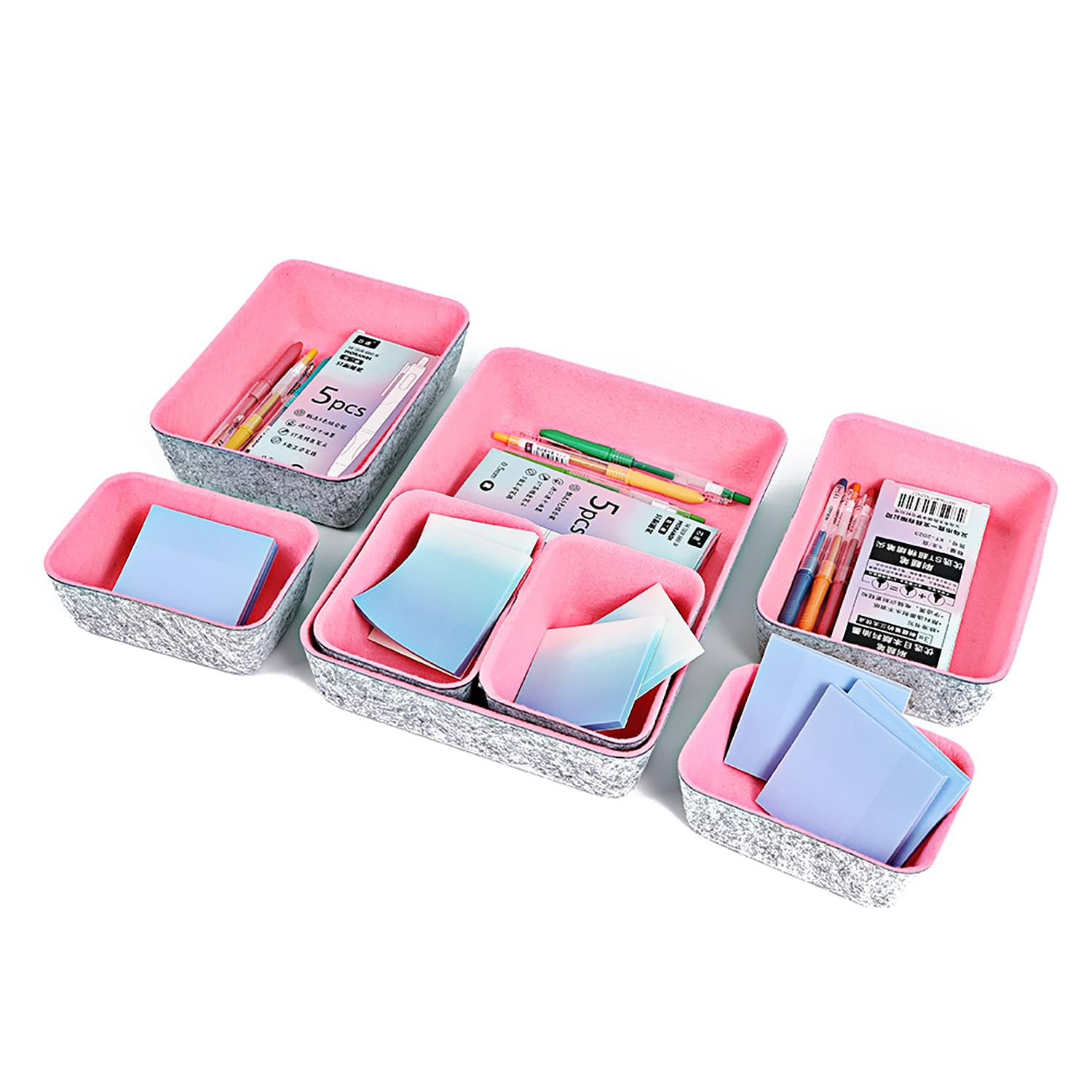 Felt Drawer Organizer, Set of 7 Drawer Organizers Tray - salesmania