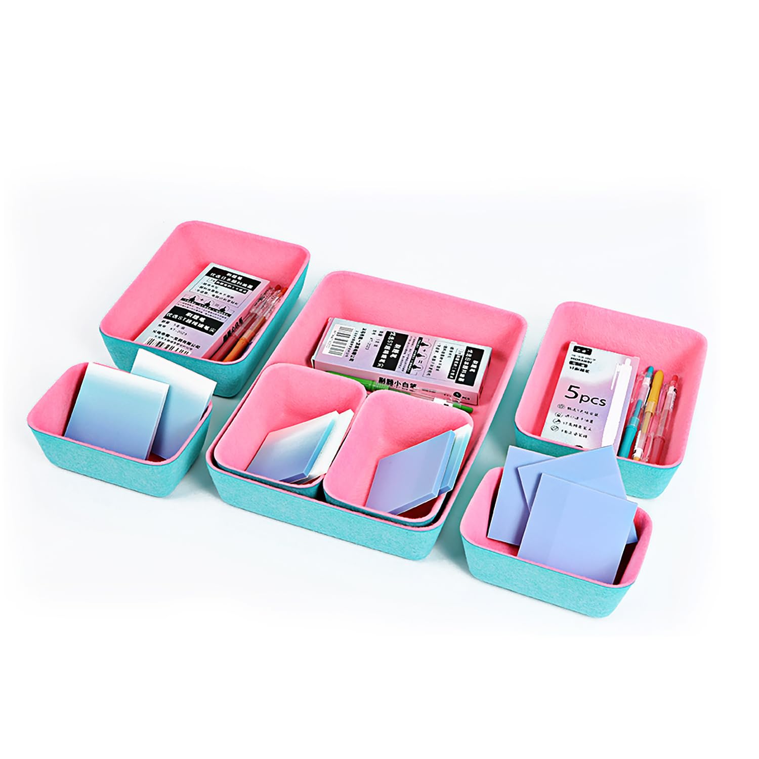 Felt Drawer Organizer, Set of 7 Drawer Organizers Tray - salesmania