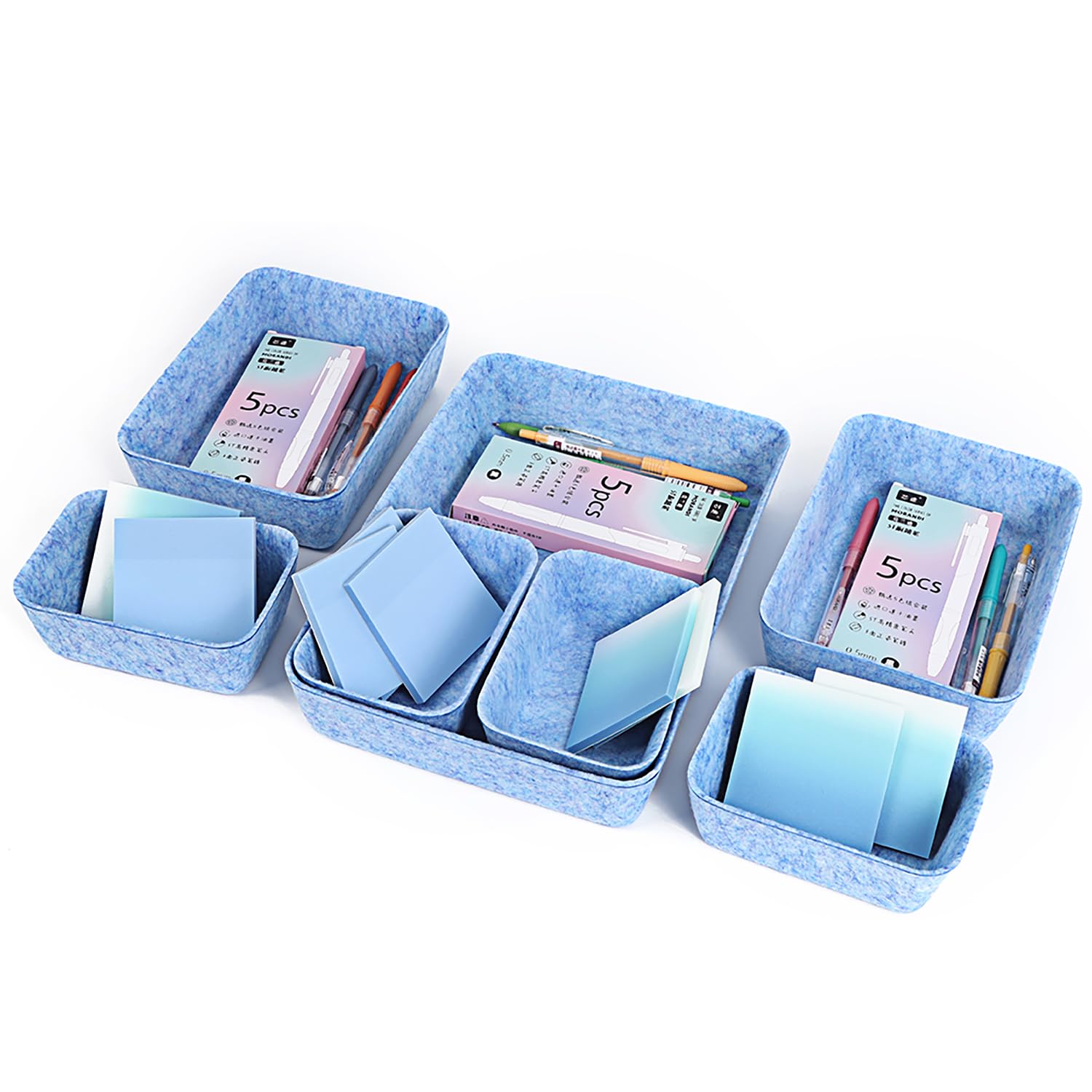Felt Drawer Organizer, Set of 7 Drawer Organizers Tray - salesmania