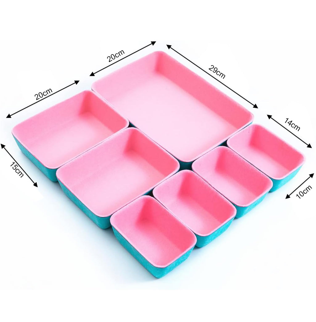 Felt Drawer Organizer, Set of 7 Drawer Organizers Tray - salesmania