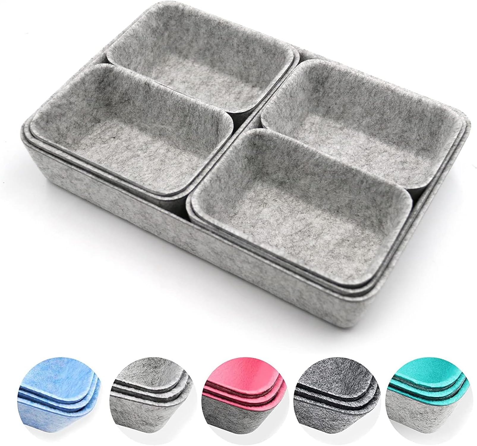 Felt Drawer Organizer, Set of 7 Drawer Organizers Tray - salesmania
