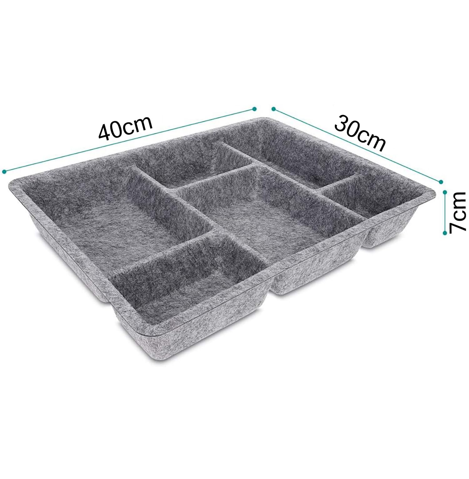 Felt Drawer Organizer Tray 6 Compartment - salesmania