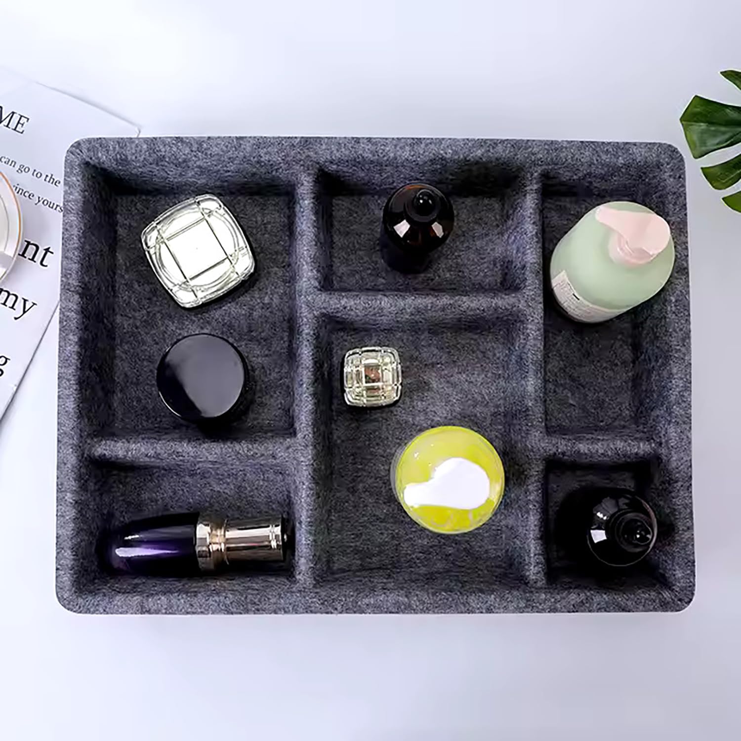 Felt Drawer Organizer Tray 6 Compartment - salesmania