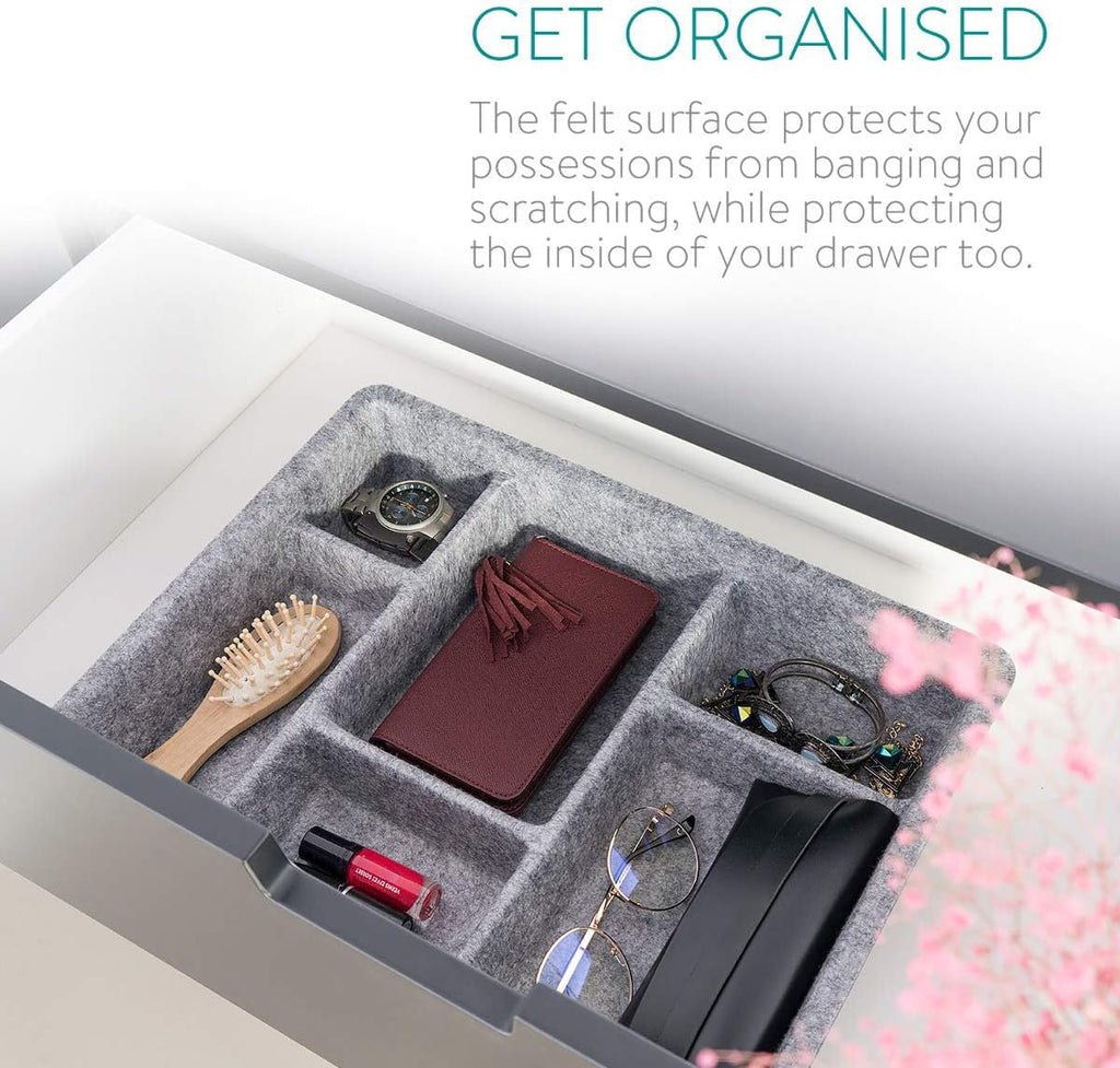 Felt Drawer Organizer Tray 6 Compartment - salesmania