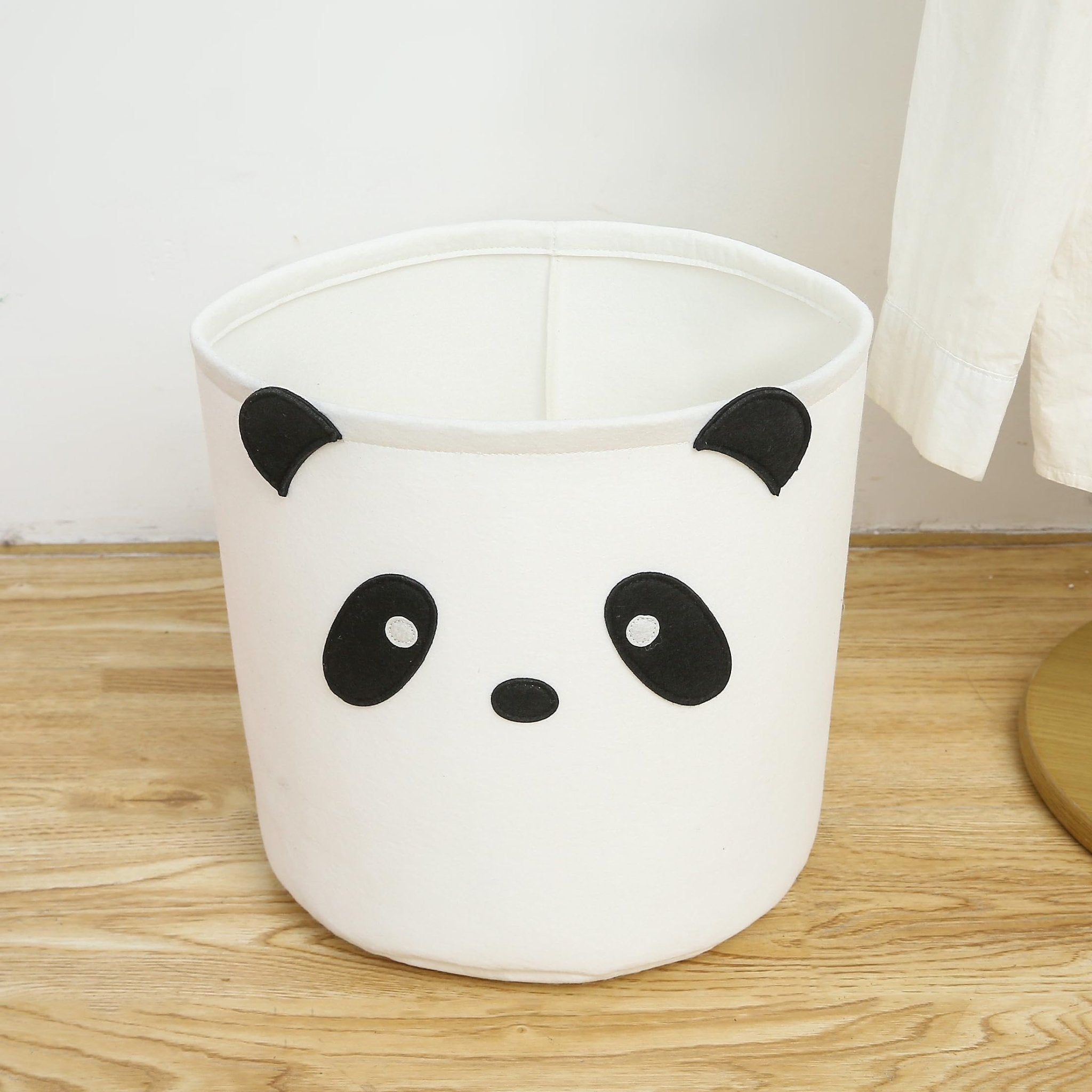 Felt Kids Cartoon Laundry Basket Round Storage Basket Laundry Organizer - salesmania