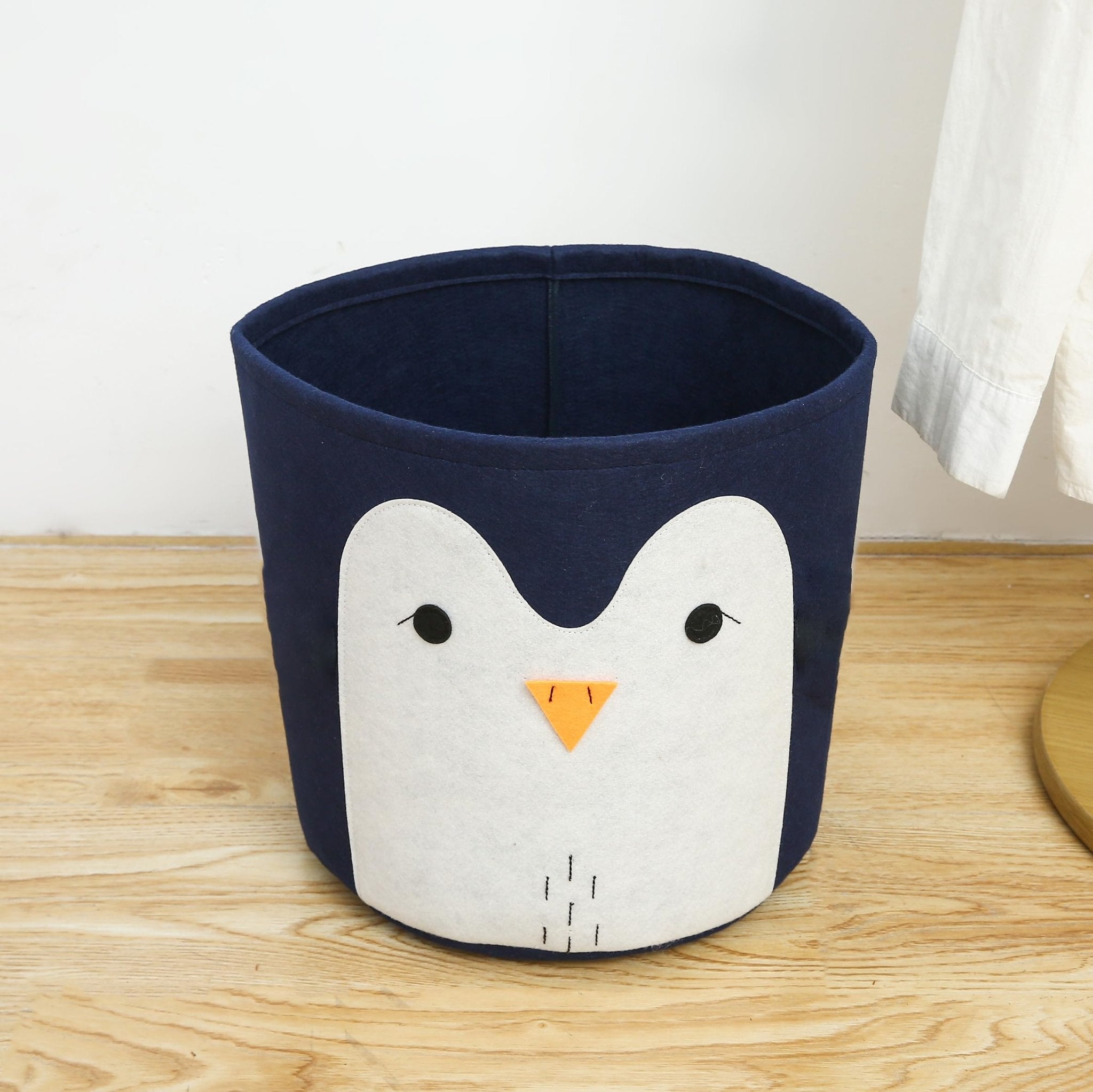 Felt Kids Cartoon Laundry Basket Round Storage Basket Laundry Organizer - salesmania