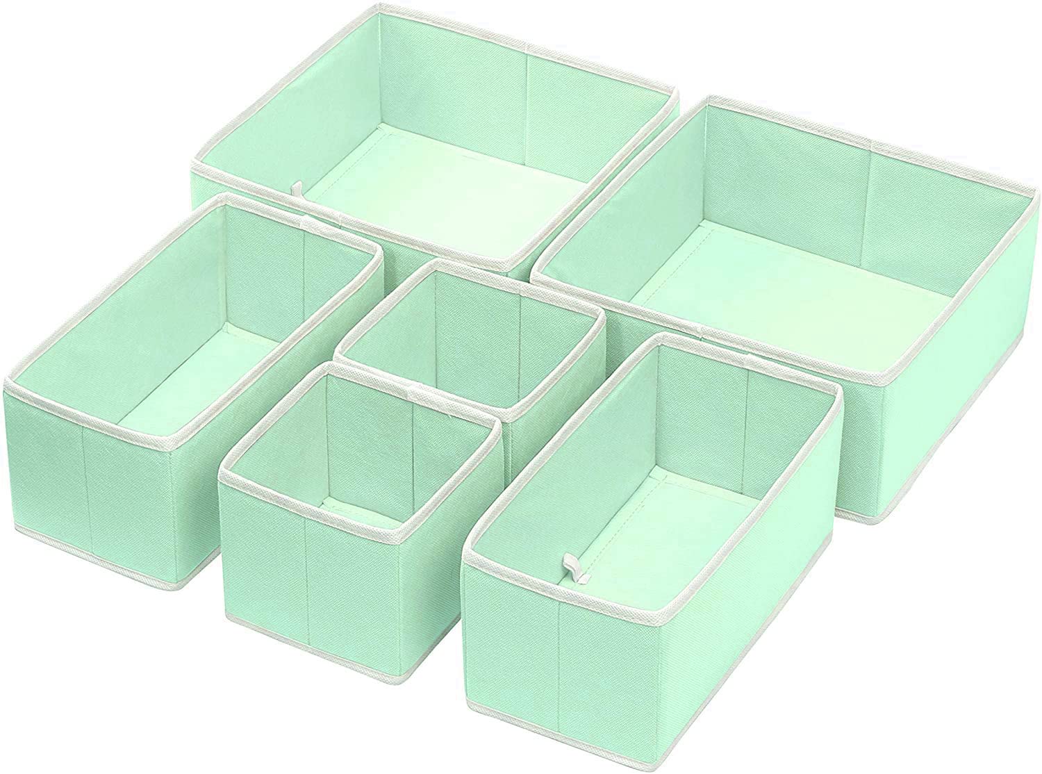 Foldable Cloth Storage Box Closet Dresser Drawer Organizer Set of 6 - salesmania
