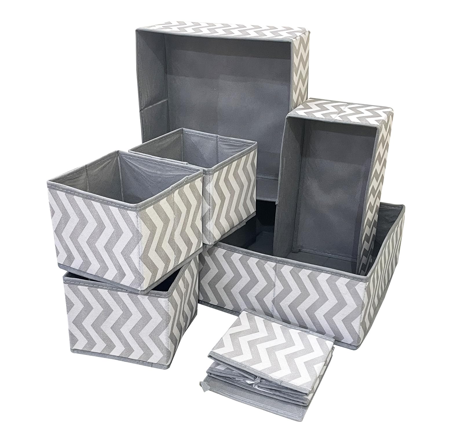 Foldable Cloth Storage Box Drawer Organizer Containers Set of 8 - salesmania