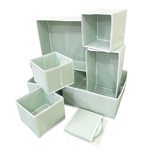 Foldable Cloth Storage Box Drawer Organizer Containers Set of 8 - salesmania