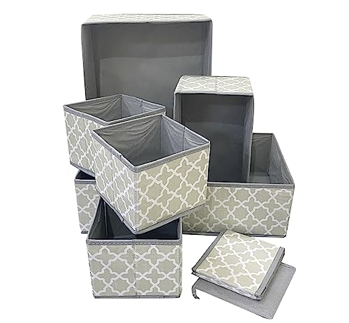 Foldable Cloth Storage Box Drawer Organizer Containers Set of 8 - salesmania