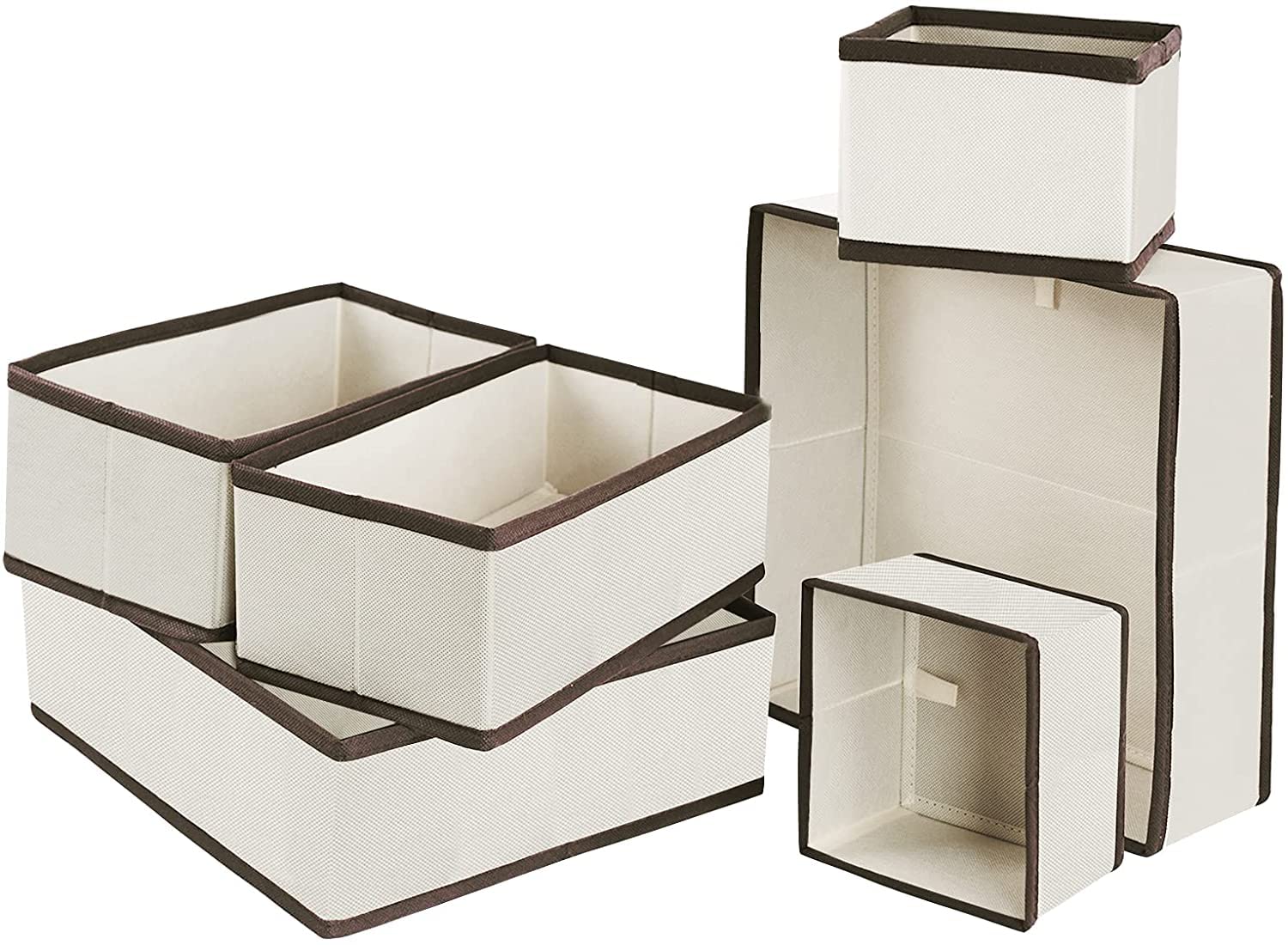 Foldable Cloth Storage Box Drawer Organizer Containers Set of 8 - salesmania