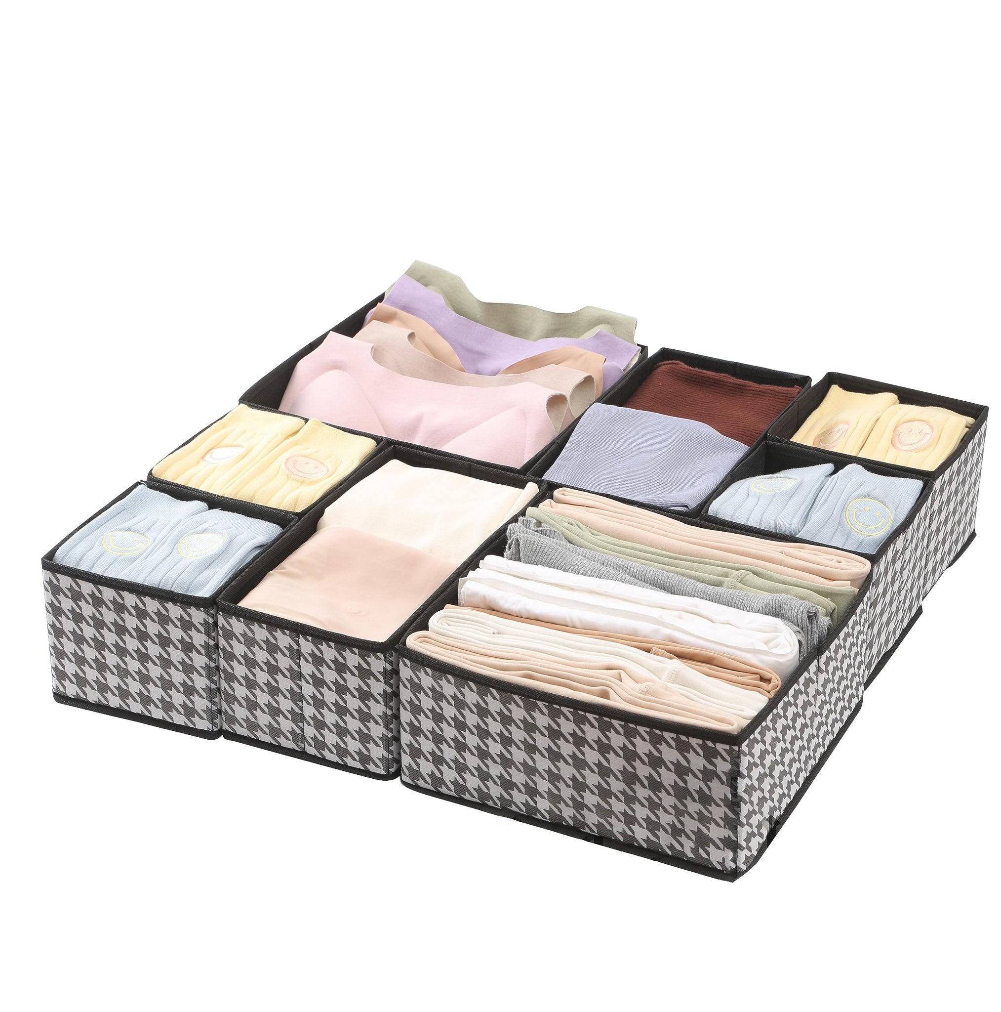 Foldable Cloth Storage Box Drawer Organizer Set of 8 - salesmania