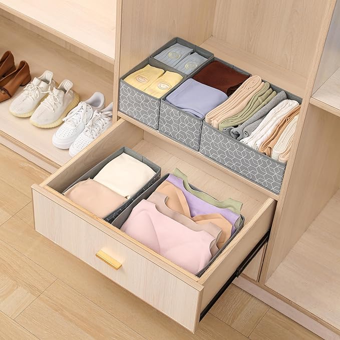 Foldable Cloth Storage Box Drawer Organizer Set of 8 - salesmania