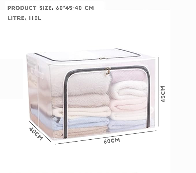 Foldable Transparent Storage Bags for Clothes (110L) - salesmania
