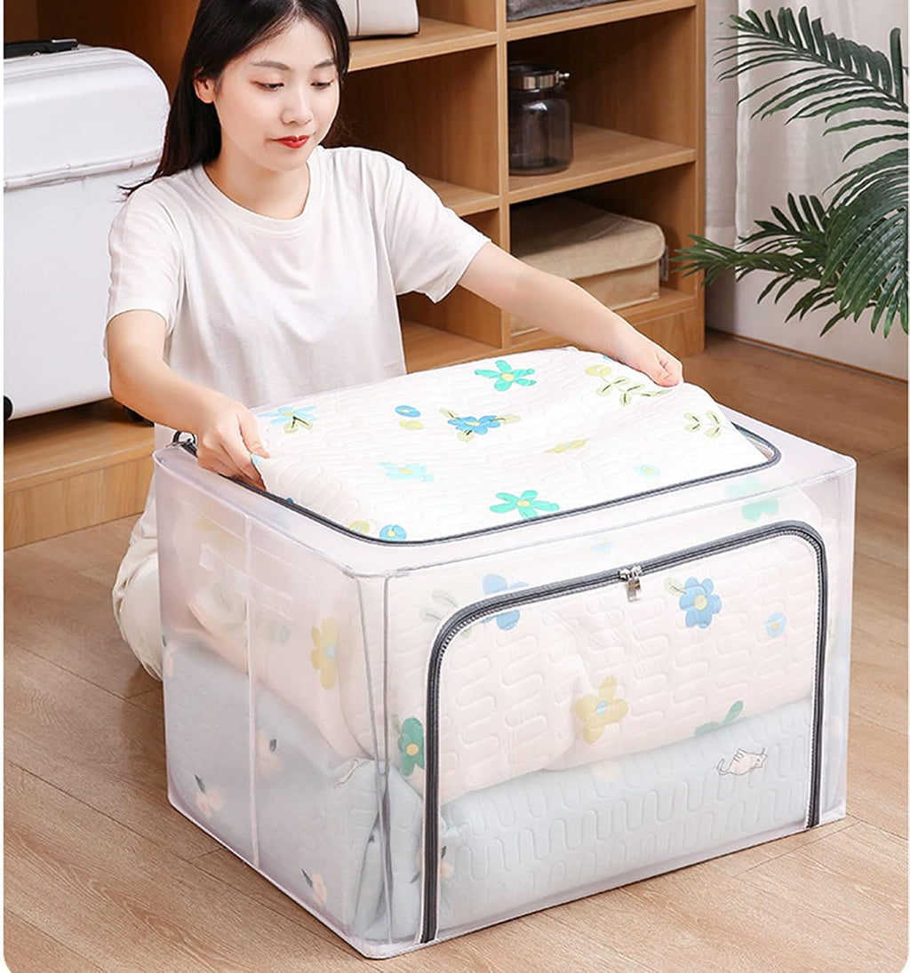Foldable Transparent Storage Bags for Clothes (110L) - salesmania